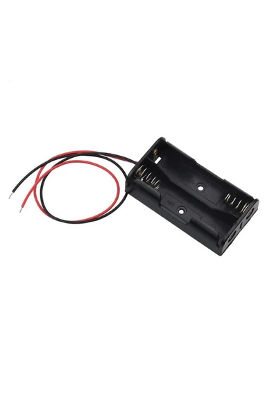 ROBİZ 2'li Aa Kalem Pil Kutusu Yuvası 3v Kablolu Kalem Pil Tutucu - Resim 6