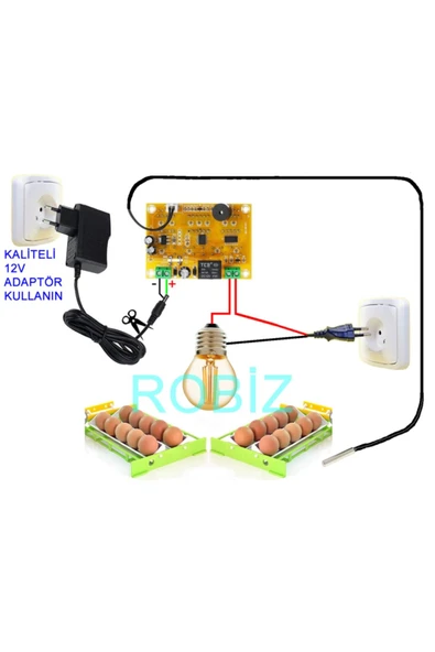 ROBİZ Xh-w1411 Dijital Termostat Zamanlayıcı Modül Kuluçka Pet Akvaryum
