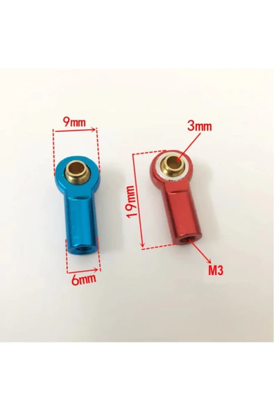 ROBİZ Metal M3 Bağlantı Parçası Alüminyum Metal Top Kafa Eklenti Çubuğu - Resim 8