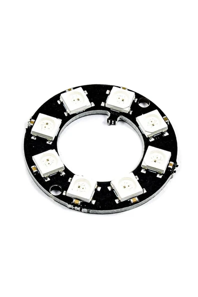 ROBİZ 8 Bit Neopixel Halka Ring Ws2812b 5050 Rgb Led Modül 5050 Adreslenebilir Lamba Kart Full Color Ekran - Resim 7