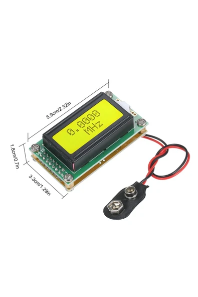 ROBİZ 1mhz-500mhz Rf Frekans Sayıcı 9v 0802 Lcd Ekran Dijital Rf Radyo Fm Am Sinyal Metre Test Ölçüm - Resim 2