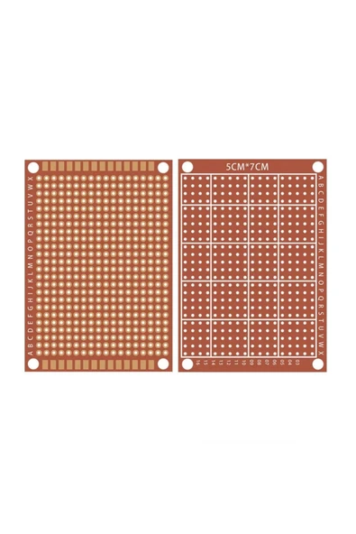 ROBİZ 5x7cm Pertinaks Pcb Proto 10x24 432 Adet Bakır Delik Prototip Deney Kartı 2.54mm Pertenaks - Resim 4
