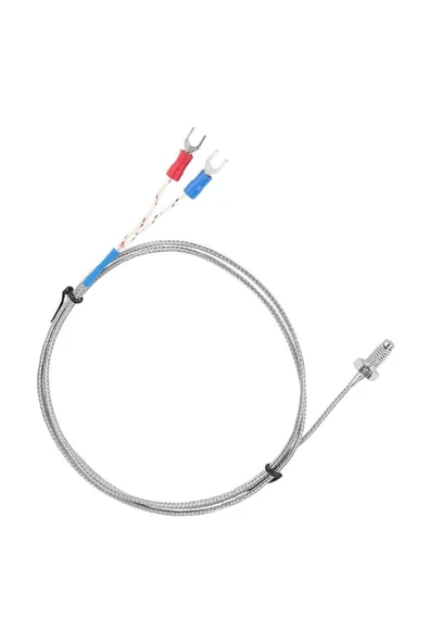 ROBİZ K Tip Thermocouple Sıcaklık Isı Sensörü 1 Metre 0c / 800c Paslanmaz Çelik M6 Dişli Prob K Tip - Resim 5