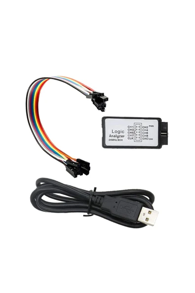 ROBİZ Usb Lojik Analizör  24 mhz 8 Kanal - Spı I2c Uart Can Dmx512 Profesyonel Data Inceleme Debug Aracı - 4