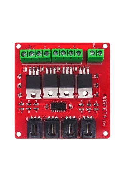 ROBİZ 4 Kanal Mosfet Sürücü Modül Pwm Hız Kontrol Motor Selenoid Valf Anahtar Led Lamba Dimmer - Resim 5