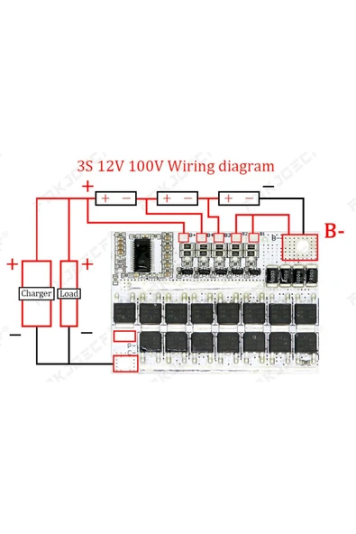 ROBİZ Bms 5s 100a Koruma Kartı Lityum Batarya Balans Versiyon 18650 Pil - Resim 3