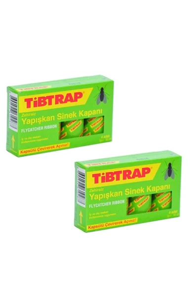 Tibtrap  Yapışkan Sinek Kapanı '4'lü ''2 Paket'' (8 Adet)