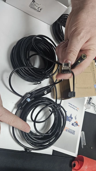 3 Kameralı USB Type-C 15MT Yılan Kamera - Resim 3