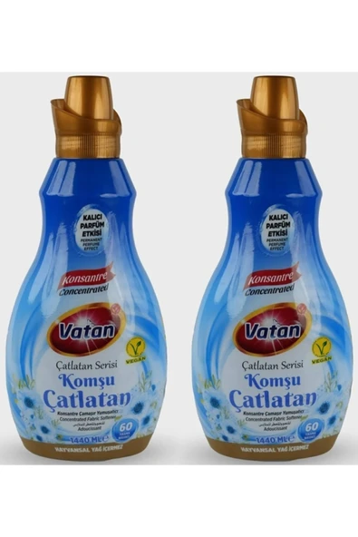 Vatan  Konsantre Çamaşır Yumuşatıcı Komşu Çatlatan 1.440 ml X 2 Li
