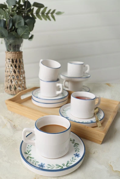 Keramika Daphne Stackable Çay Takımı 12 Parça 6 Kişilik 22921-24 - 3