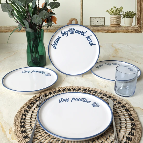 Keramika Ocean Muse Nordıc Pasta Tabağı 22 Cm 4 Adet 22951-52 - 4