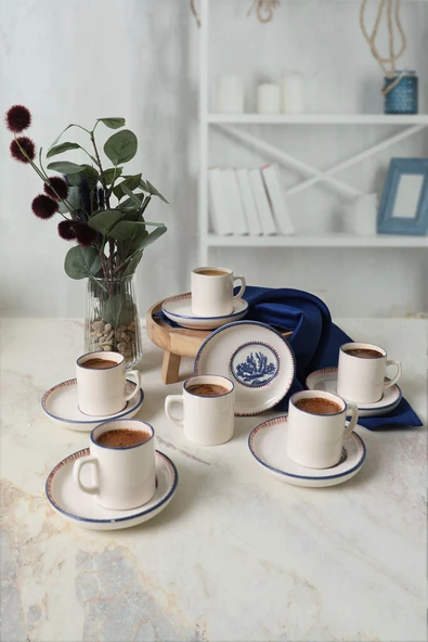 Keramika Marine Wonders Nordic Kahve Takımı 12 Parça 6 Kişilik 22741-22905 - 2