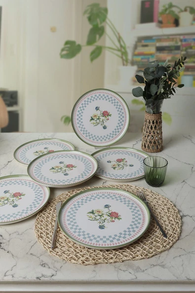 Keramika Rose Line Nordic Servis Tabağı 28 Cm 6 Adet 22911