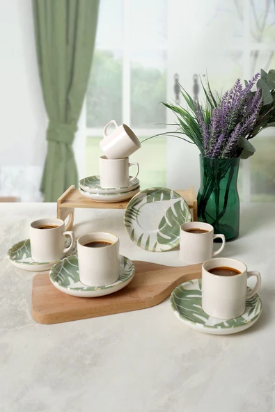 Keramika Forest Nordic Kahve Takımı 12 Parça 6 Kişilik 23052-54 - 4