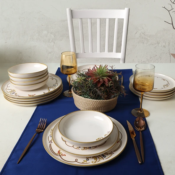 Keramika Bronze Bloom Yemek Takımı 18 Parça 6 Kişilik 22926-27-29 - 3