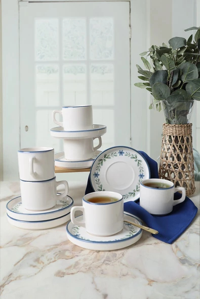 Keramika Daphne Stackable Çay Takımı 12 Parça 6 Kişilik 22921-24 - 2