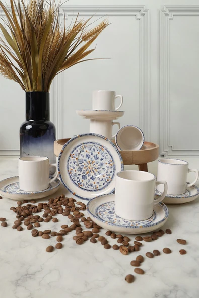 Keramika Sapphire Nordic Kahve Takımı 12 Parça 6 Kişilik 22743-44 - 3