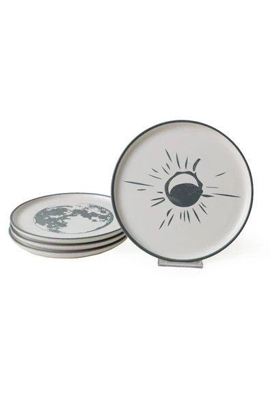 Keramika Black Shadow Nordic Pasta Tabağı 22 Cm 4 Adet 22981-82 - 7