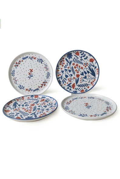 Keramika Dot & Bloom Nordic Pasta Tabağı 22 Cm 4 Adet 22963-64 - Resim 5