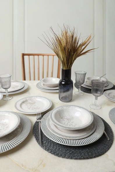 Keramika Deep Moon Assos Yemek Takımı 18 Parça 6 Kişilik 22886-87 - 3