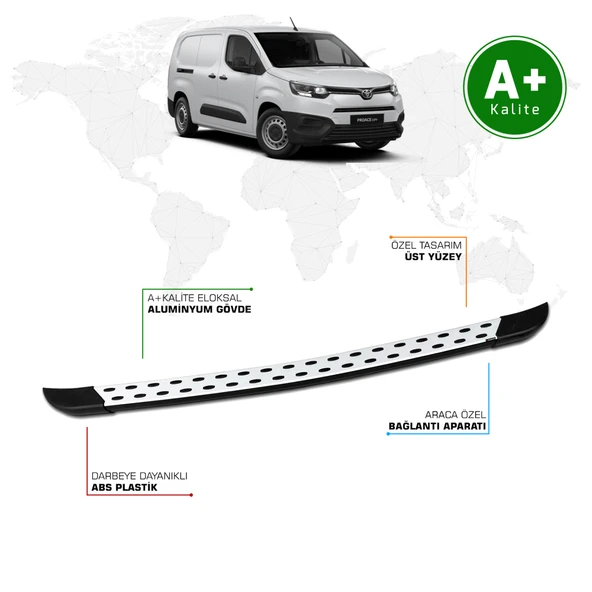 Toyota Proace City Panelvan Arka Basamak Uzun Şasi 2019 Model ve Sonrası TrimLine