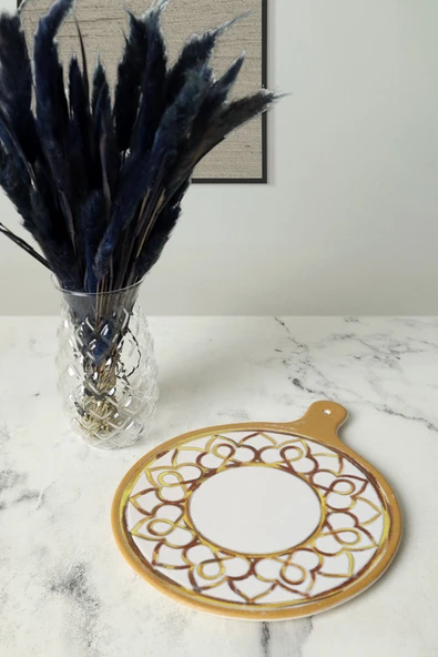 Keramika Worn Gold Peynir Sunum Tabağı 26 Cm 22968 - 2