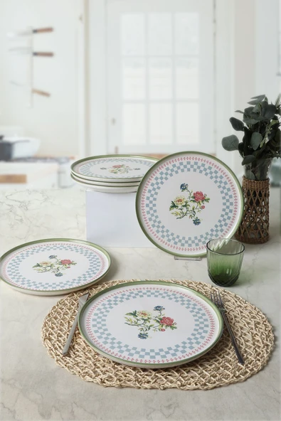 Keramika Rose Line Nordic Servis Tabağı 28 Cm 6 Adet 22911 - 2