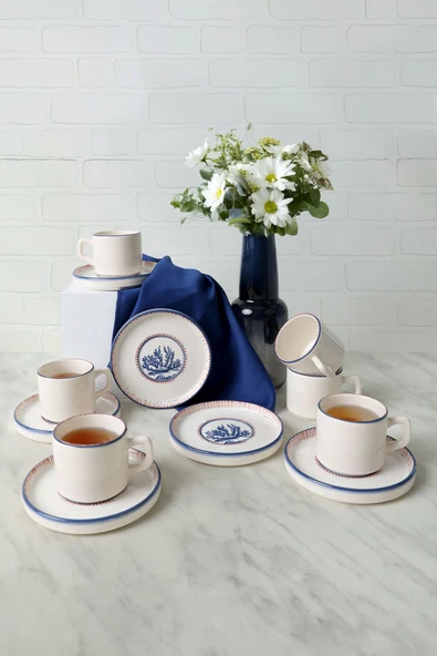 Keramika Marine Wonders Stackable Çay Takımı 12 Parça 6 Kişilik 22741-22905 - 4