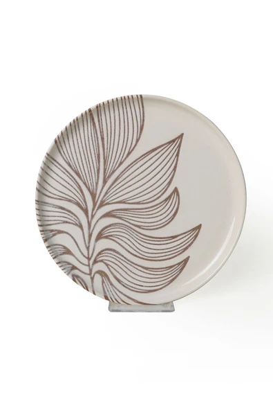 Keramika Leaf Harmony Nordıc Pasta Tabağı 22 Cm 4 Adet / 22974-77 - 7