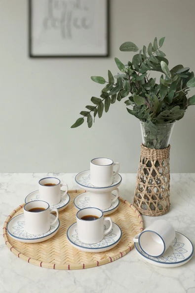 Keramika Floral Waves Nordic Kahve Takımı 12 Parça 6 Kişilik 22669-71 - 3