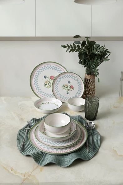 Keramika Rose Line Yemek Takımı 24 Parça 6 Kişilik 22909-10-11 - Resim 2