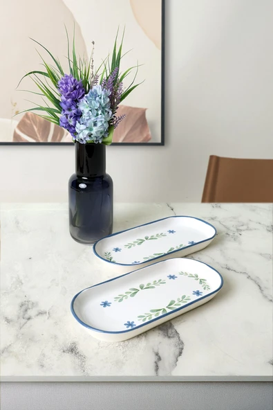 Keramika Daphne Noyan Kayık Tabak 26 Cm 2 Adet 22922 - Resim 3