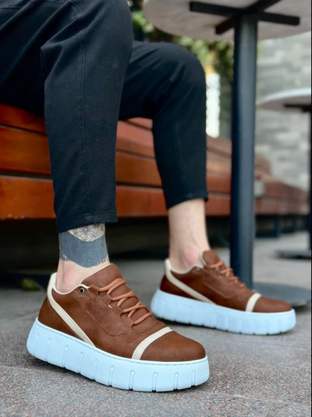 ET0666 Taba Yüksek Taban Erkek Günlük Ayakkabı ürün görseli