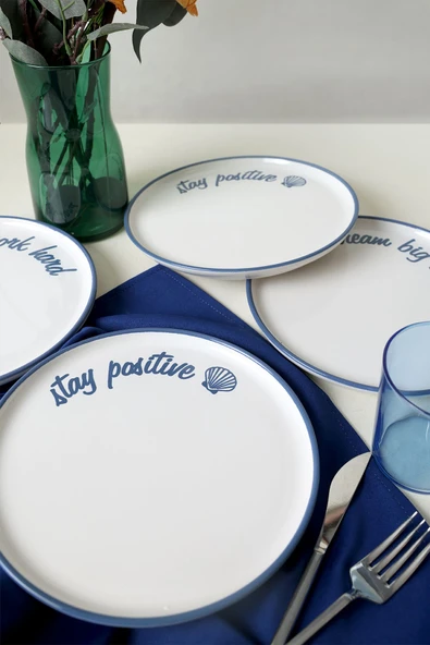 Keramika Ocean Muse Nordıc Pasta Tabağı 22 Cm 4 Adet 22951-52 - Resim 4