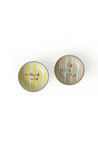 Keramika Mama Mia & La Dolce Vita Halka Çerezlik / Sosluk 13 Cm 6 Adet 22724-25 - 5