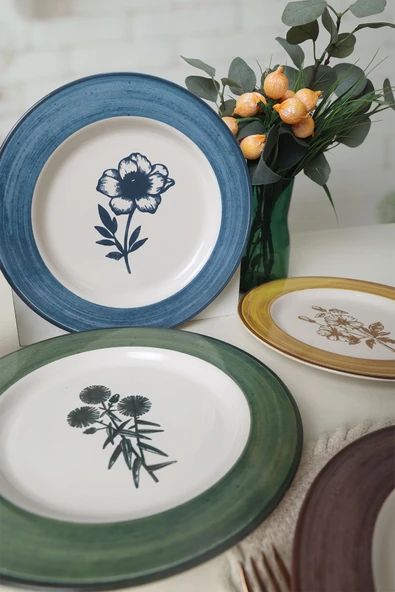 Keramika Floral Essence Servis Tabağı 28 Cm 4 Adet  22889-91-92 - Resim 2