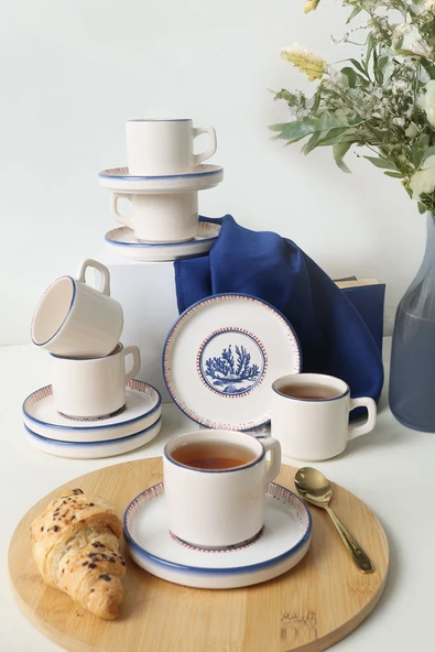 Keramika Marine Wonders Stackable Çay Takımı 12 Parça 6 Kişilik 22741-22905 - 2