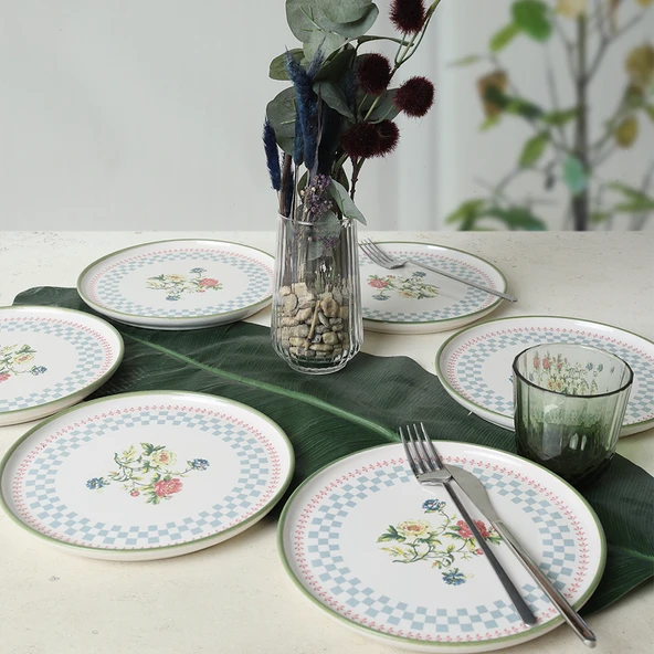 Keramika Rose Line Nordic Pasta Tabağı 22 Cm 6 Adet 22911 - 6