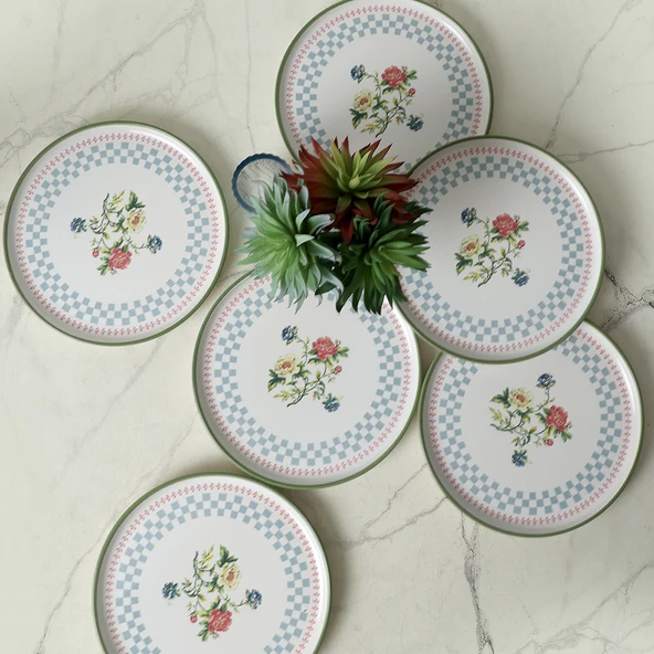Keramika Rose Line Nordic Pasta Tabağı 22 Cm 6 Adet 22911