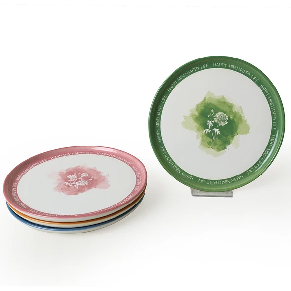 Keramika Flowers Mottolu Nordic Pasta Tabağı 22 Cm 4 Adet 22804-05 - 7