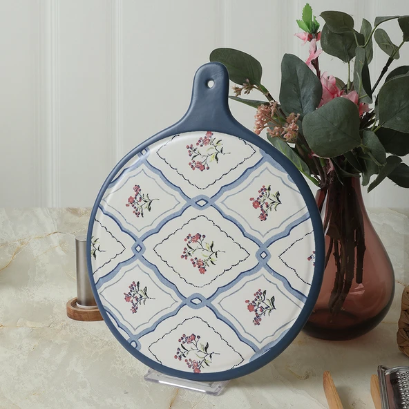 Keramika Floral Waves Peynir Sunum Tabağı 26 Cm 22668 - 2