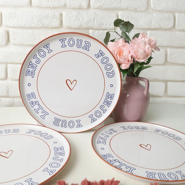 Keramika Enjoy Your Food Nordic Servis Tabağı 28 cm 4 Adet 22973 - 2