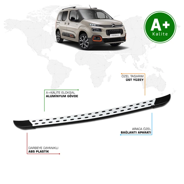 Citroen Berlingo Arka Basamak Kısa Şasi 2019 Model ve Sonrası TrimLine