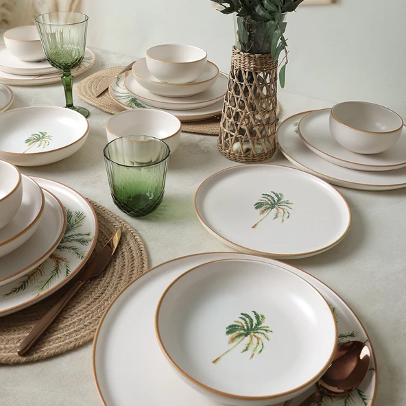 Keramika Bronze Palmiye Yemek Takımı 24 Parça 6 Kişilik 22901-02-03 - 5