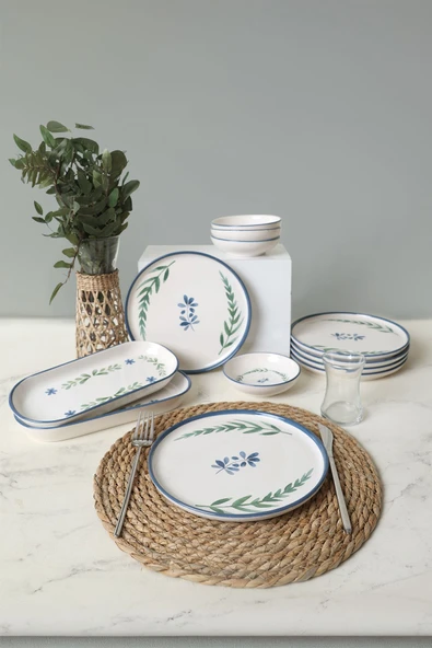 Keramika Daphne Kahvaltı Takımı 12 Parça 6 Kişilik 22922-23-25