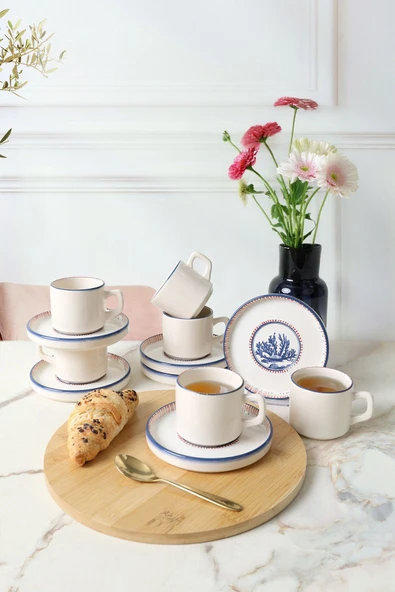 Keramika Marine Wonders Stackable Çay Takımı 12 Parça 6 Kişilik 22741-22905