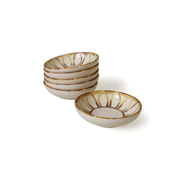 Keramika Worn Gold Halka Çerezlik / Sosluk 13 Cm 6 Adet 22967 - 6