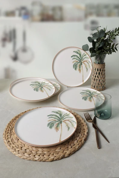 Keramika Bronze Palmiye Nordic Servis Tabağı 28 Cm 6 Adet 22903 ürün görseli