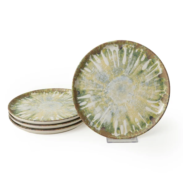 Keramika Green Ripple Nordıc Pasta Tabağı 22 Cm 4 Adet / 22896 - 6