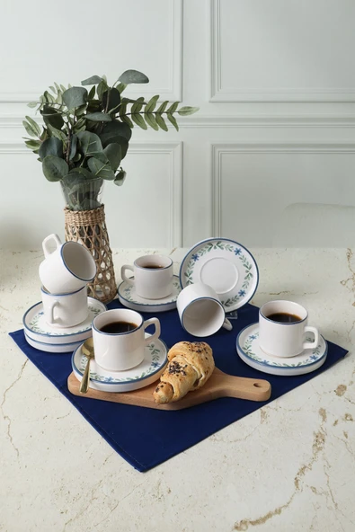Keramika Daphne Stackable Çay Takımı 12 Parça 6 Kişilik 22921-24